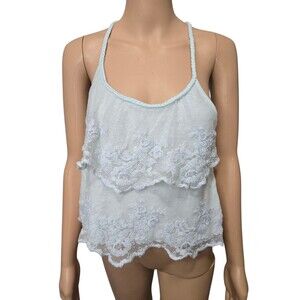 Abercrobmie & Fitch Medium light blue spaghetti strap flowy tank top blouse